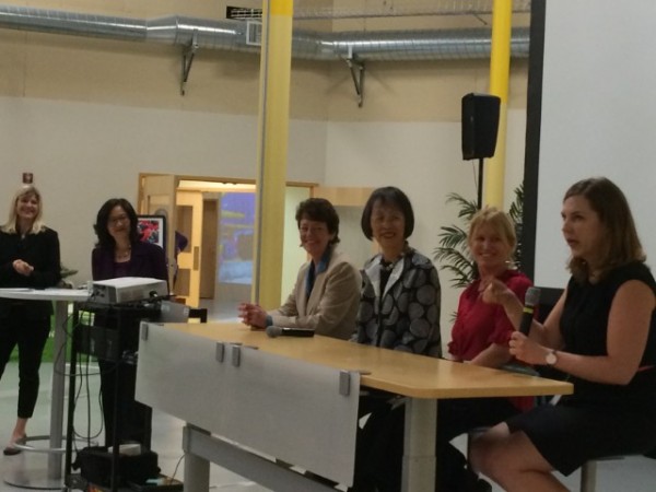 Panel discussion featuring, from left:  Kathy Gerwig, Marilyn Chow, Kelly Kearney, and Erin Meade.